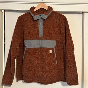 Carhartt Brown and Gray Fleece Pullover